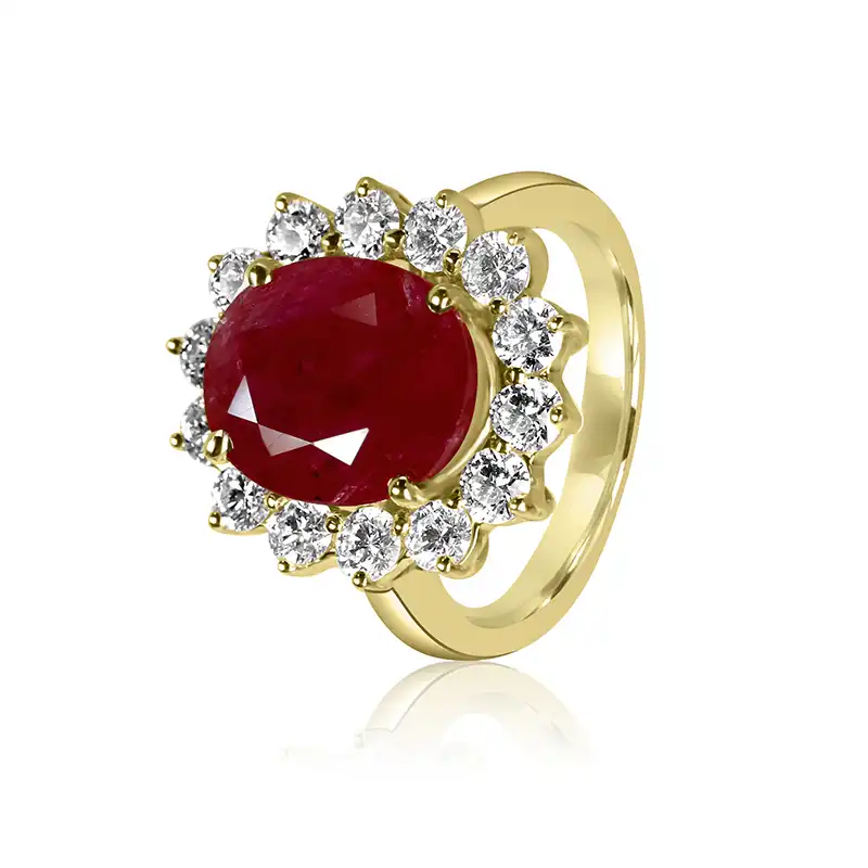 Classic Ruby and Diamond Ring